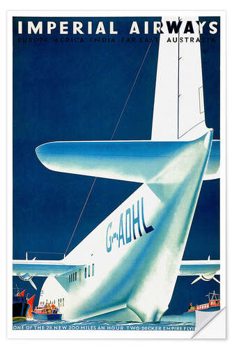 Sticker mural Imperial Airways - seaplane