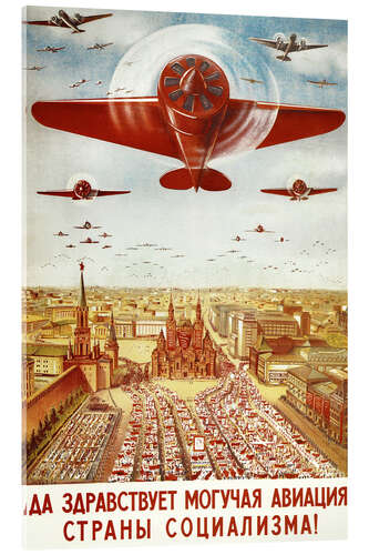 Acrylic print Aircraft parade on Moscow