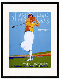 Kunsttryk i ramme St. Andrews - Golf
