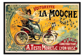 Gerahmter Kunstdruck Voiturette La Mouche