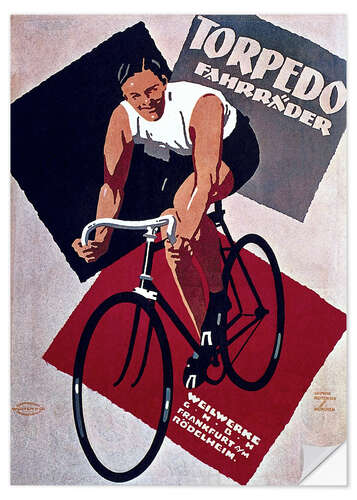 Selvklebende plakat Torpedo Bikes