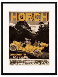 Gerahmter Kunstdruck Horch Autos - Donnerwetter tadellos