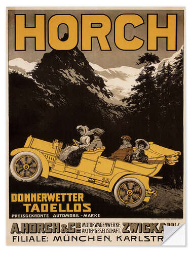 Sticker mural Voirture Horch - Donnerwetter tadellos