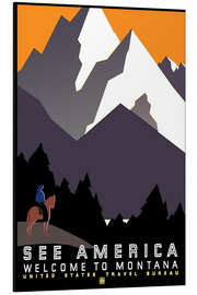 Magnettafel Sehen Sie Amerika - Willkommen in Montana