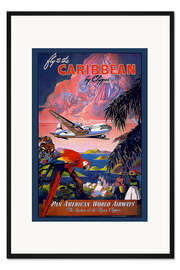 Gerahmter Kunstdruck Flieg in die Karibik