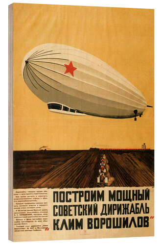 Holzbild Russischer Zeppelin