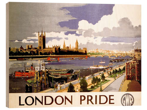 Wood print London Pride