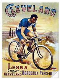 Selvklebende plakat Cleveland Bicycles