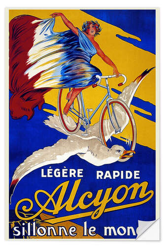 Selvklebende plakat Alcyon - sillonne le monde