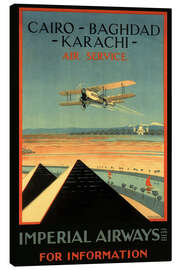 Canvas-taulu  Imperial Airways - Cairo to Karachi - Vintage Travel Collection