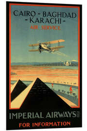 Foam board print Imperial Airways - Cairo to Karachi