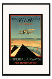 Gerahmter Kunstdruck Imperial Airways - Kairo nach Karachi