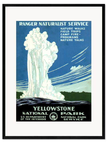 Ingelijste kunstdruk Yellowstone National Park