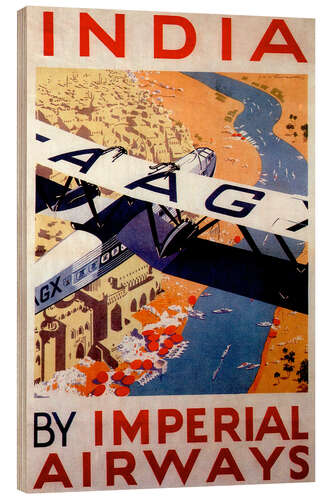 Stampa su legno Imperial Airways, India