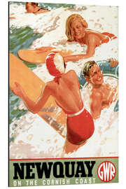 Magnettafel Newquay on the Cornish Coast