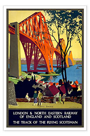 Stampa  Ferrovia di Londra sul Forth Bridge - Vintage Travel Collection
