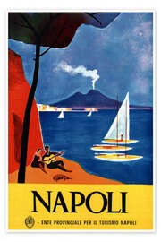 Wandbild  Neapel, Italien - Vintage Travel Collection