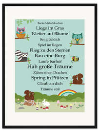 Gerahmter Kunstdruck Hab große Träume