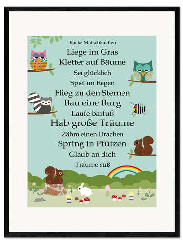 Gerahmter Kunstdruck Hab große Träume