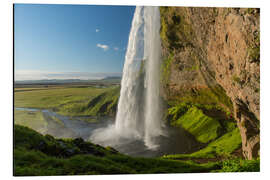 Tableau en aluminium Seljalandsfoss Waterfall, Iceland