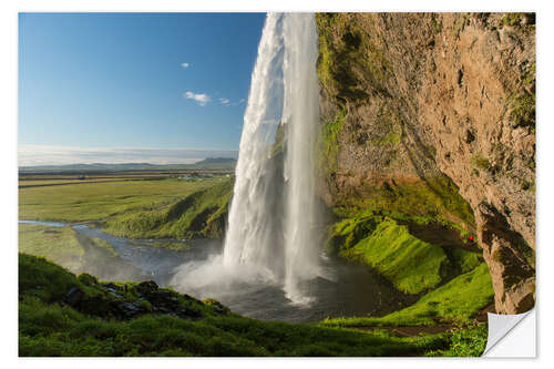 Wandsticker Seljalandsfoss Wasserfall, Island