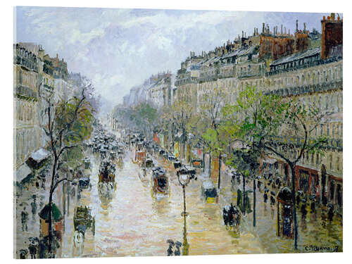 Acrylic print Boulevard Montmartre, Spring Rain