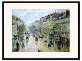 Gerahmter Kunstdruck Boulevard Montmartre, Frühlingsregen