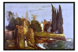 Gerahmter Kunstdruck Villa am Meer