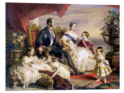 Foam board print Queen Victoria and Prince Albert with Five of the Their Children