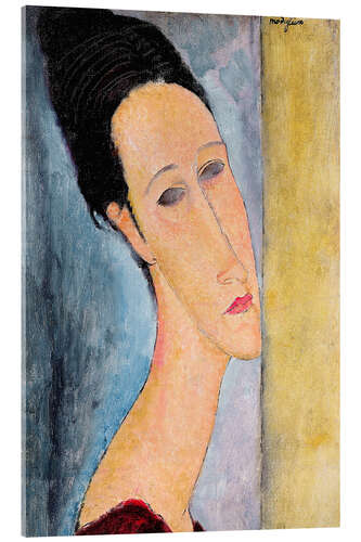 Tableau en verre acrylique Portrait de Jeanne Hebuterne