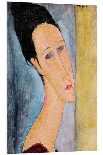 Foam board print Portrait of Jeanne Hebuterne