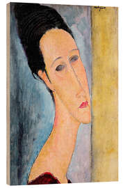 Hout print Portrait of Jeanne Hebuterne