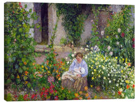 Canvas print Mother and Child in the Flowers