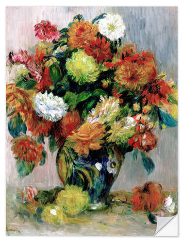 Muursticker Vase of Flowers I