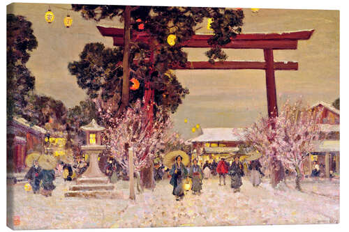 Leinwandbild Blick auf Shinto Shrine, c.1889