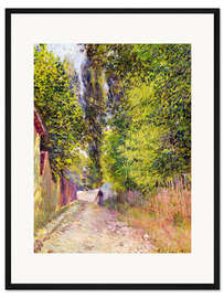 Gerahmter Kunstdruck Straße bei Louveciennes