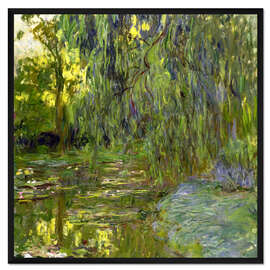 Gerahmter Kunstdruck Trauerweide, Der Seerosenteich in Giverny
