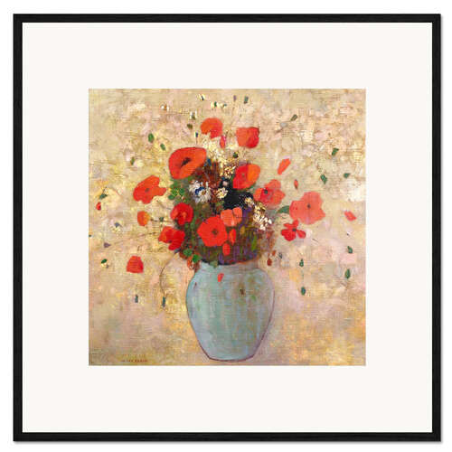Plakat artystyczny premium w ramie Vase of poppies
