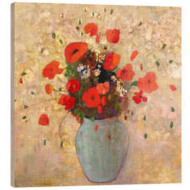 Puutaulu Vase of poppies