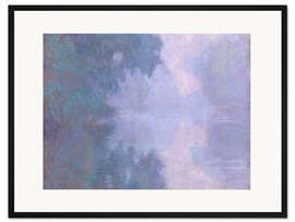 Gerahmter Kunstdruck Ein Morgen an der Seine bei Giverny