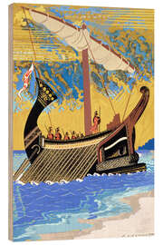 Tableau en bois Le bateau d'Ulysse - Francois-Louis Schmied