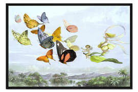 Gerahmter Kunstdruck Die Kutsche der Feenkönigin