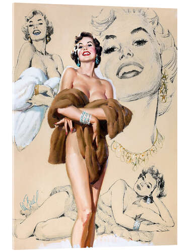 Acrylglasbild Glamour Pin Up-Studie