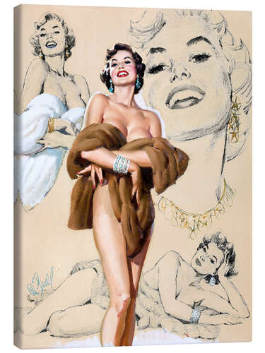 Canvas print Glamour Pin Up study