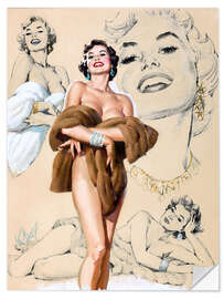 Wall sticker Glamour Pin Up study