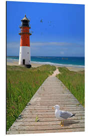 Magnettafel Der Weg zum Leuchtturm am Meer
