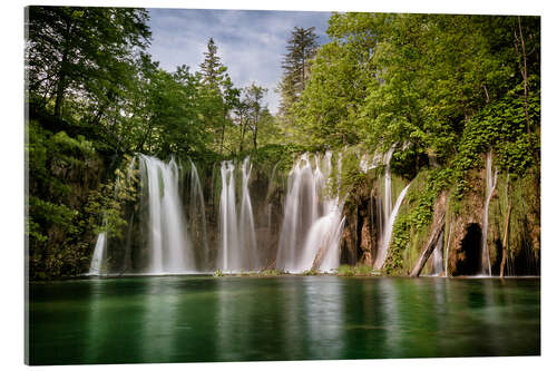 Quadro em acrílico Paradise Waterfall in Plitvice