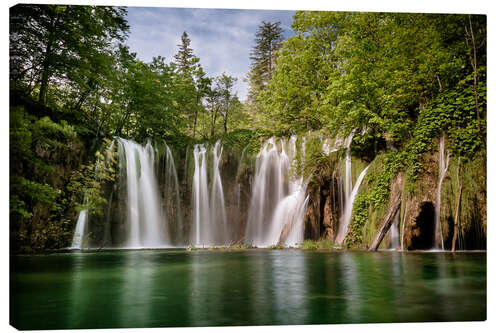 Lienzo Paradise Waterfall in Plitvice