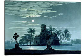 Tableau en plexi-alu Garden scene with the Sphinx in the moonlight