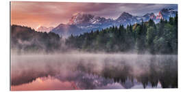 Gallery print Sunrise before Alps Panorama Karwendel